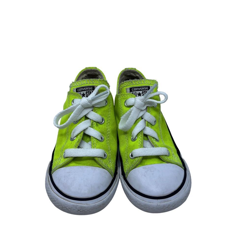 Converse Kids Sneakers in Neon Green and White